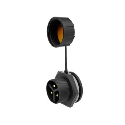 주문 M20 전면 3 코어 남성 방수 패널 마운트 커넥터 마이크로 태양광 인버터 온라인 제조