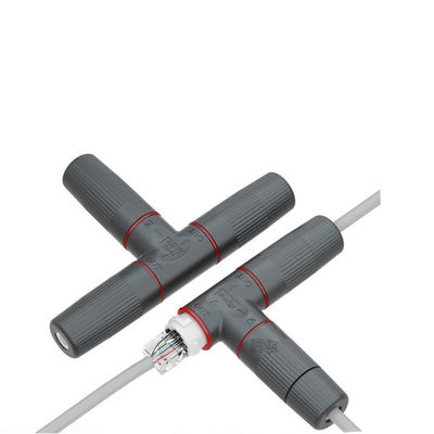 RJ45 T형 IP67 방수 신호 커넥터, 125V 전압 및 5G 통신용 1000MHz 전송 속도