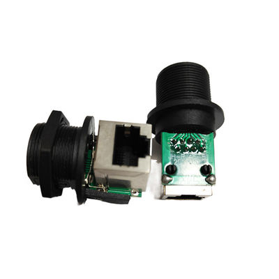 PA66 나일론 IP67 방수 RJ45 커넥터 90도 네트워크 패널 타입