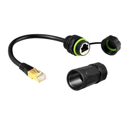 PA66 나일론 M20 RJ45 방수 커넥터 IP68 진크 합금 패널 타입 케이블