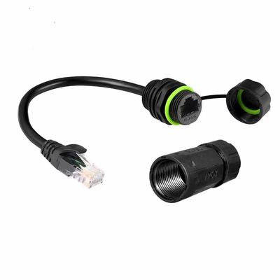 125V 1000MHz UV 내성 RJ45 방수 커넥터 (옥외 신호 응용 분야용)