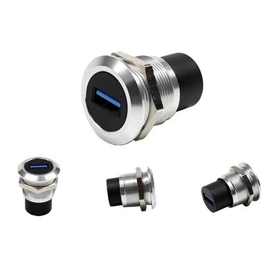 가혹한 환경을 위한 푸시 락킹 및 500V 작동 전압을 갖춘 PA66 나일론 방수 패널 마운트 커넥터