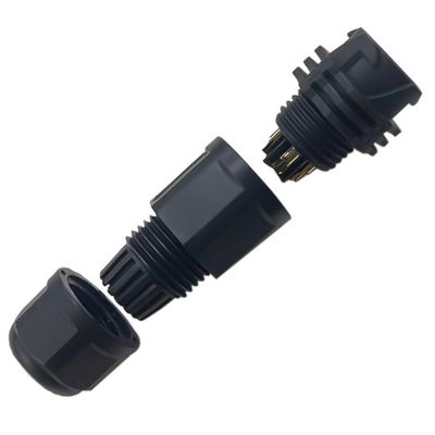 4 핀 IP67 방수 원형 연결 장치 케이블 자켓 OD 4.5-9.2 mm2